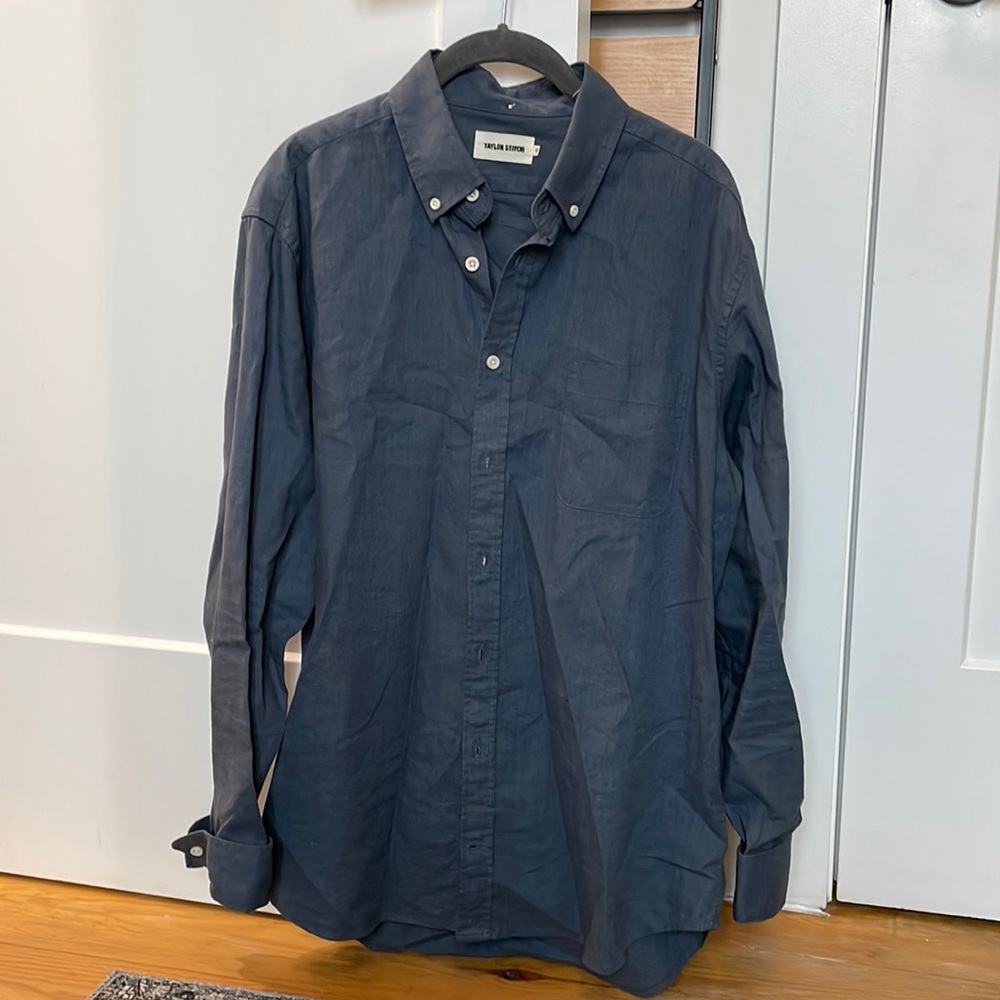 Taylor Stitch Like New Hemp/cotton blend button down shirt